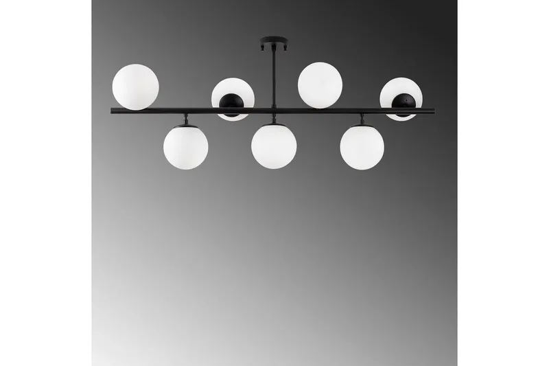 Taklampe Subin Flat Svart / Hvit - Svart / Hvit - Belysning - Innendørsbelysning & Lamper - Taklampe - Kjøkkenlampe & taklampe kjøkken