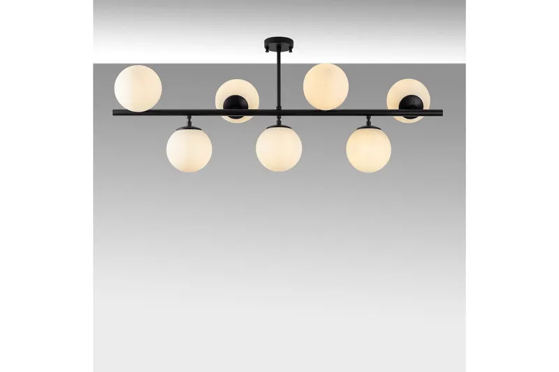 Taklampe Subin Flat Svart / Hvit - Svart / Hvit - Belysning - Innendørsbelysning & Lamper - Taklampe - Kjøkkenlampe & taklampe kjøkken