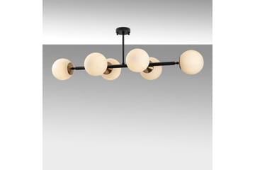 Taklampe Subin Flat Svart / Krem - Svart / Krem - Belysning - Innendørsbelysning & Lamper - Taklampe - Kjøkkenlampe & taklampe kjøkken