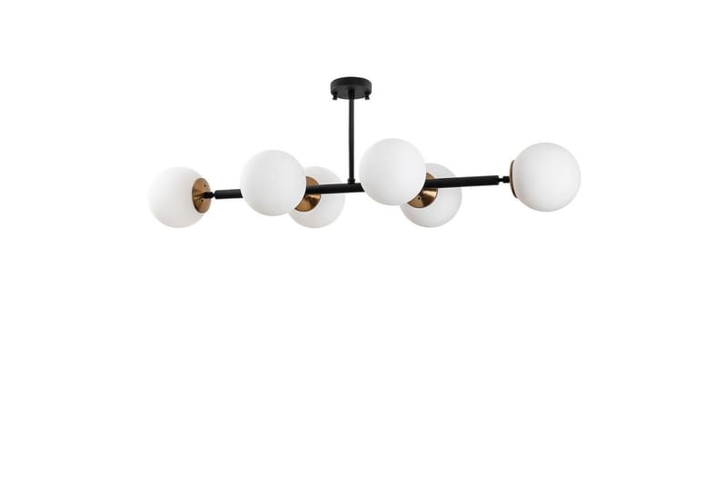 Taklampe Subin Flat Svart / Krem - Svart / Krem - Belysning - Innendørsbelysning & Lamper - Taklampe - Kjøkkenlampe & taklampe kjøkken