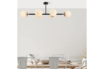 Taklampe Subin Flat Svart / Krem - Svart / Krem - Belysning - Innendørsbelysning & Lamper - Taklampe - Kjøkkenlampe & taklampe kjøkken