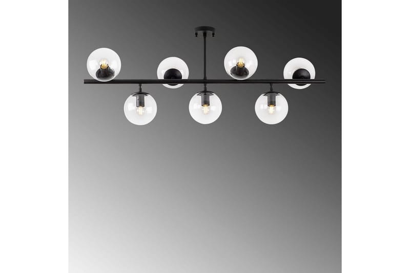 Taklampe Subin Flat Svart / Transparent - Svart / Transparent - Belysning - Innendørsbelysning & Lamper - Taklampe - Takplafond