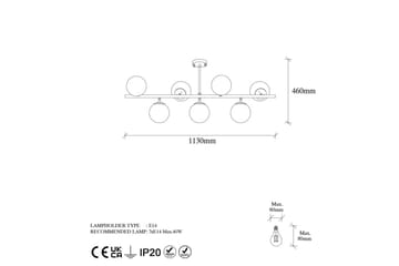 Taklampe Subin Flat Svart / Transparent - Svart / Transparent - Belysning - Innendørsbelysning & Lamper - Taklampe - Takplafond