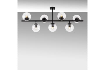 Taklampe Subin Flat Svart / Transparent - Svart / Transparent - Belysning - Innendørsbelysning & Lamper - Taklampe - Takplafond