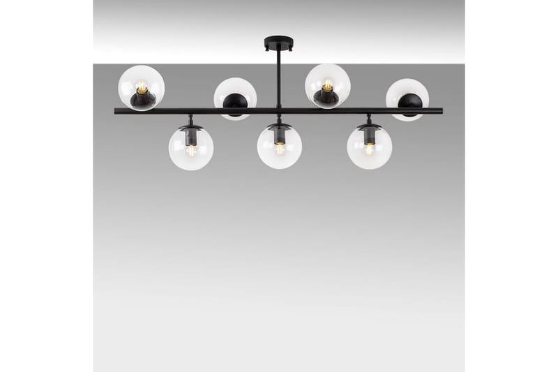 Taklampe Subin Flat Svart / Transparent - Svart / Transparent - Belysning - Innendørsbelysning & Lamper - Taklampe - Takplafond