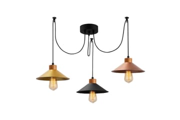 Taklampe Sudalwani Kobber / Svart / Gull