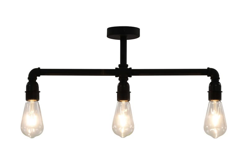 Taklampe svart 3 x E27 lysprer - Svart - Plafond - Takplafond - Lamper gang - Taklampe