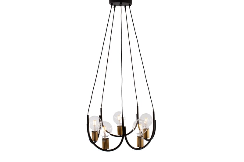 Taklampe Swing Svart/Messing - AG Home & Light - Taklampe soverom - Kjøkkenlampe & taklampe kjøkken - Lamper gang - Vinduslampe - Pendellamper & Hengelamper - Taklampe stue - Vinduslampe hengende - Taklampe