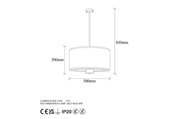 Taklampe Talra Vintage - 50 x 50 x 84 cm - Belysning - Innendørsbelysning & Lamper - Taklampe - Kjøkkenlampe & taklampe kjøkken