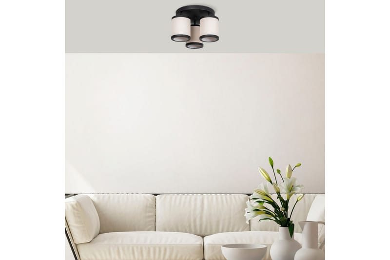 Taklampe Talrayo Svart / Hvit - Svart / Hvit - Belysning - Innendørsbelysning & Lamper - Taklampe - Takplafond