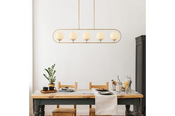 Taklampe Thalara Skinnende Gull Fem sokkel - Gull - Belysning - Innendørsbelysning & Lamper - Taklampe - Kjøkkenlampe & taklampe kjøkken