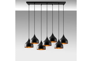 Taklampe Thela Seven Svart - Svart - Belysning - Innendørsbelysning & Lamper - Taklampe - Kjøkkenlampe & taklampe kjøkken