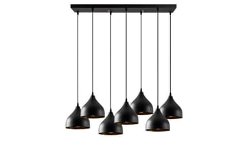 Taklampe Thela Seven Svart - Svart - Belysning - Innendørsbelysning & Lamper - Taklampe - Kjøkkenlampe & taklampe kjøkken