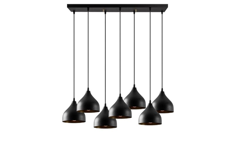 Taklampe Thela Seven Svart - Svart - Belysning - Innendørsbelysning & Lamper - Taklampe - Kjøkkenlampe & taklampe kjøkken