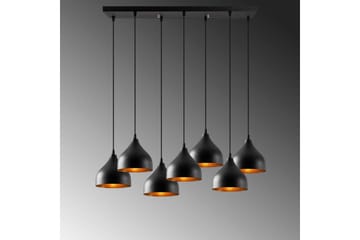 Taklampe Thela Seven Svart - Svart - Belysning - Innendørsbelysning & Lamper - Taklampe - Kjøkkenlampe & taklampe kjøkken