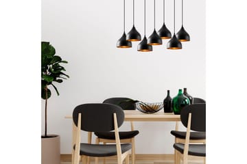 Taklampe Thela Seven Svart - Svart - Belysning - Innendørsbelysning & Lamper - Taklampe - Kjøkkenlampe & taklampe kjøkken