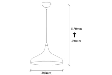 Taklampe Thela Stor Svart - Svart - Belysning - Innendørsbelysning & Lamper - Taklampe - Kjøkkenlampe & taklampe kjøkken