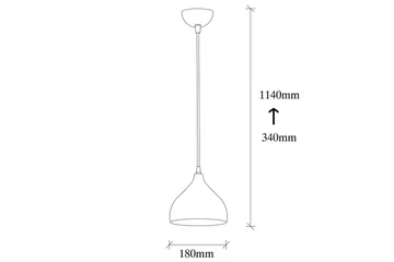 Taklampe Thela Svart - Svart - Belysning - Innendørsbelysning & Lamper - Taklampe - Kjøkkenlampe & taklampe kjøkken