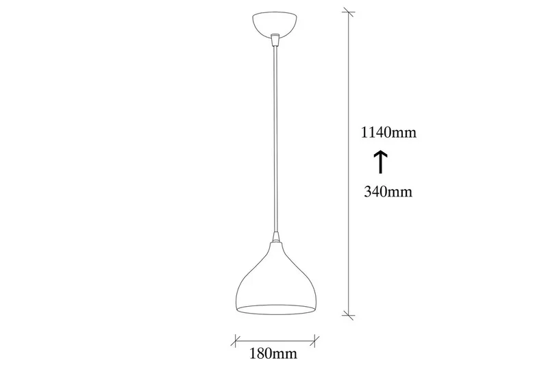 Taklampe Thela Svart - Svart - Belysning - Innendørsbelysning & Lamper - Taklampe - Kjøkkenlampe & taklampe kjøkken