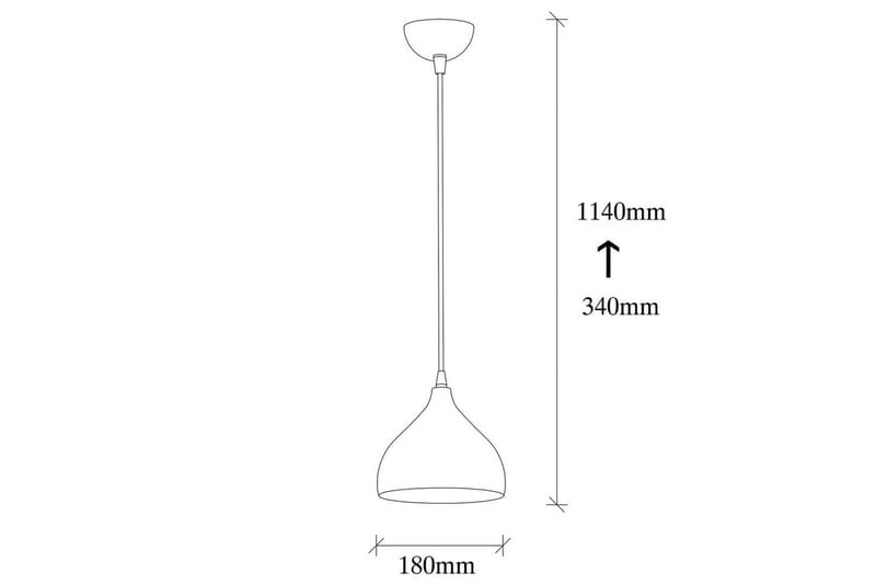 Taklampe Thela Svart - Svart - Belysning - Innendørsbelysning & Lamper - Taklampe - Kjøkkenlampe & taklampe kjøkken
