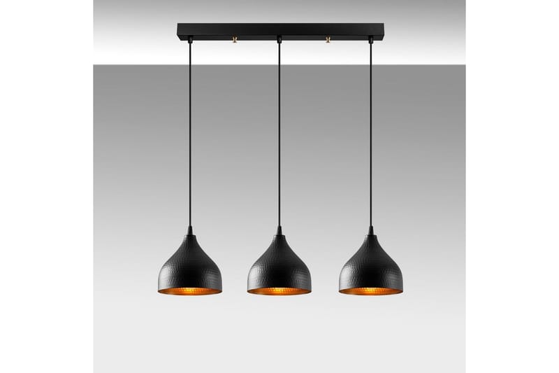 Taklampe Thela Triple Svart - Svart - Belysning - Innendørsbelysning & Lamper - Taklampe - Kjøkkenlampe & taklampe kjøkken