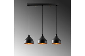 Taklampe Thela Triple Svart - Svart - Belysning - Innendørsbelysning & Lamper - Taklampe - Kjøkkenlampe & taklampe kjøkken