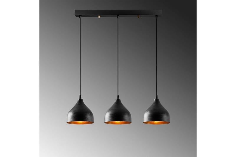 Taklampe Thela Triple Svart - Svart - Belysning - Innendørsbelysning & Lamper - Taklampe - Kjøkkenlampe & taklampe kjøkken