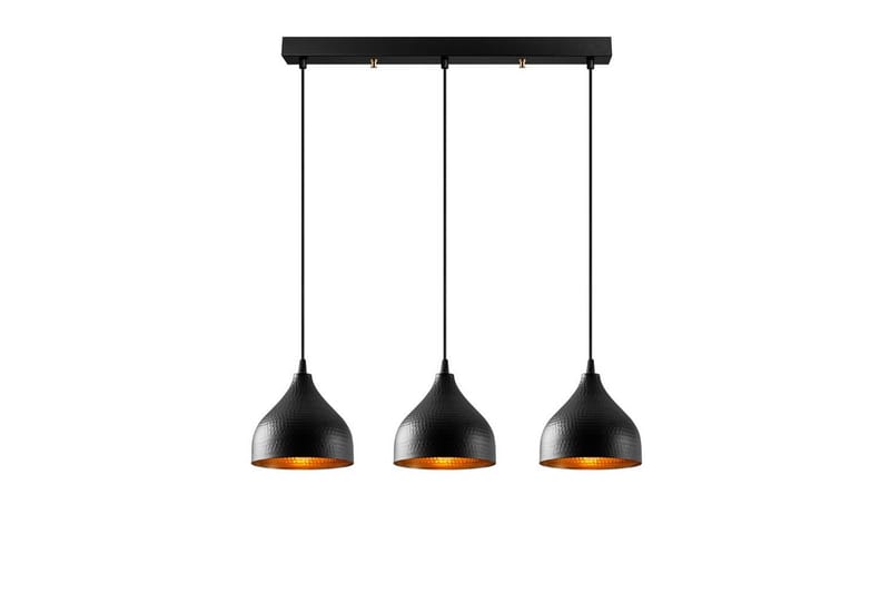Taklampe Thela Triple Svart - Svart - Belysning - Innendørsbelysning & Lamper - Taklampe - Kjøkkenlampe & taklampe kjøkken