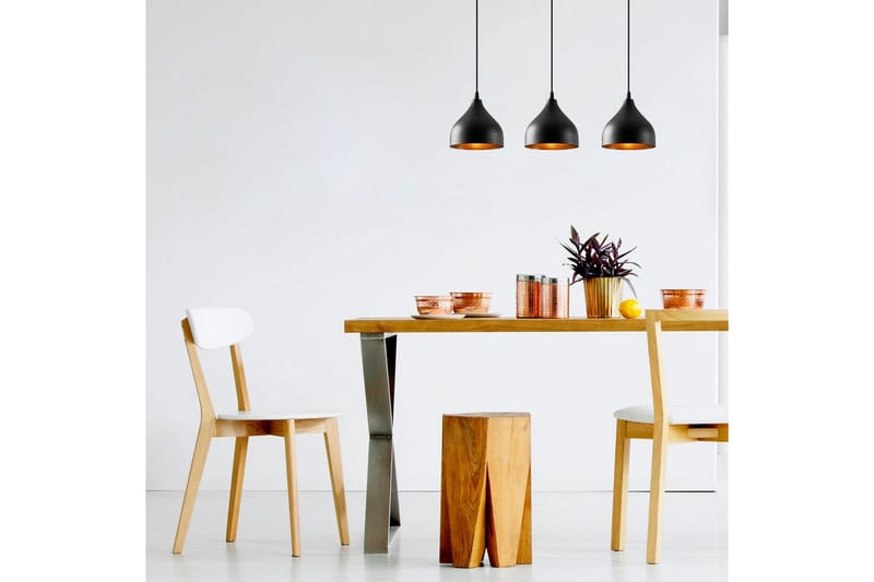 Taklampe Thela Triple Svart - Svart - Belysning - Innendørsbelysning & Lamper - Taklampe - Kjøkkenlampe & taklampe kjøkken