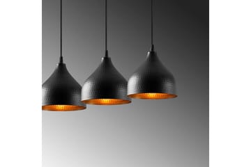 Taklampe Thela Triple Svart - Svart - Belysning - Innendørsbelysning & Lamper - Taklampe - Kjøkkenlampe & taklampe kjøkken