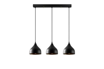 Taklampe Thela Triple Svart - Svart - Belysning - Innendørsbelysning & Lamper - Taklampe - Kjøkkenlampe & taklampe kjøkken