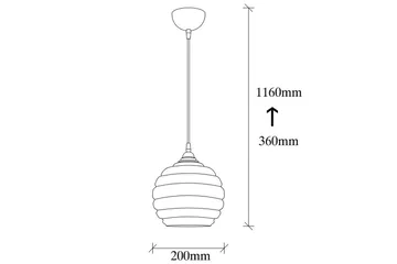 Taklampe Torinville Gull / Svart - Gull/Svart - Belysning - Innendørsbelysning & Lamper - Taklampe - Kjøkkenlampe & taklampe kjøkken