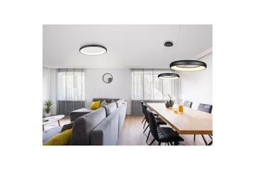 Taklampe TRIO Cardona 75 cm, Matt svart - 75 cm, Matt svart - Belysning - Innendørsbelysning & Lamper - Taklampe - Takplafond