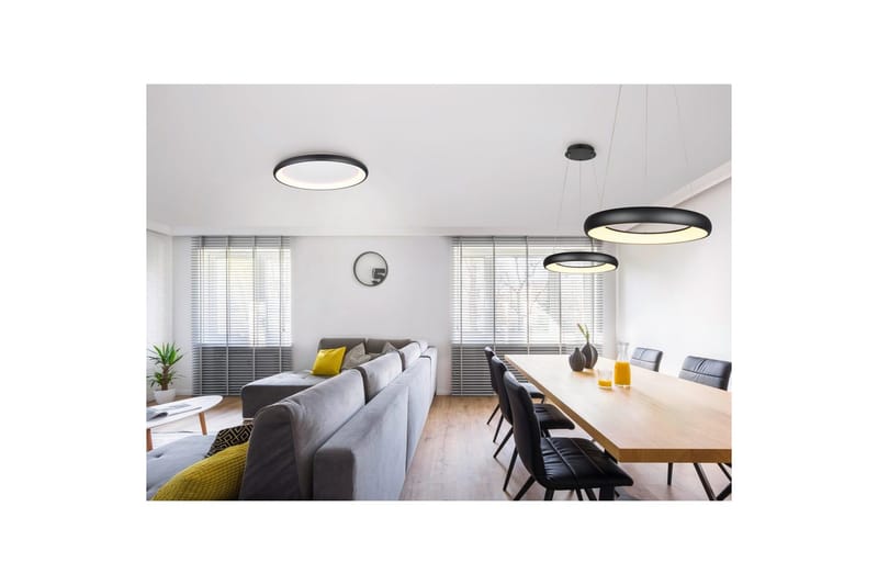 Taklampe TRIO Cardona 75 cm, Matt svart - 75 cm, Matt svart - Belysning - Innendørsbelysning & Lamper - Taklampe - Takplafond