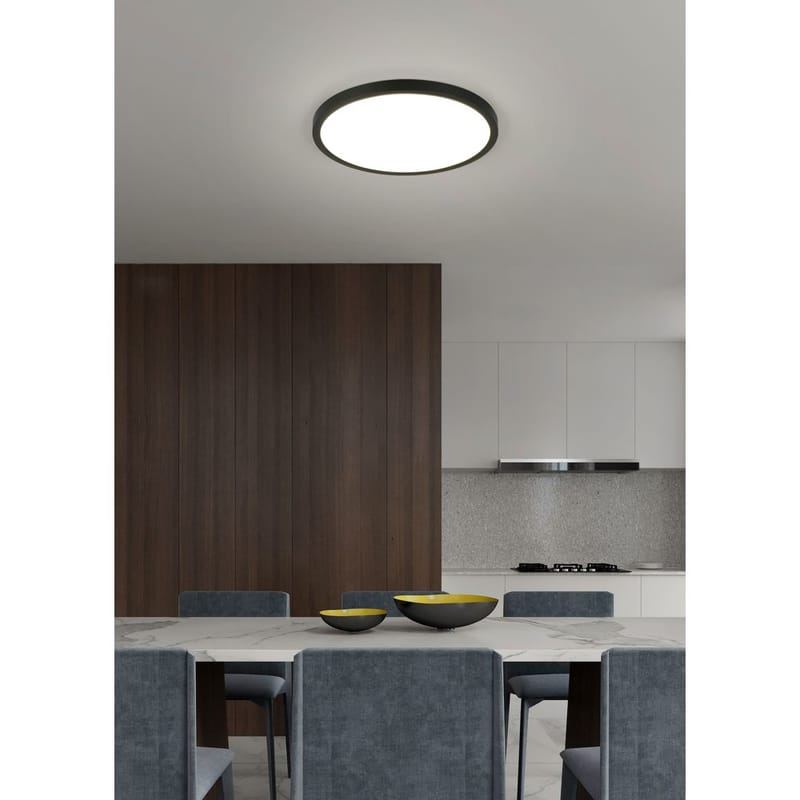 Taklampe TRIO Draco - 40 cm, Matt svart - Belysning - Innendørsbelysning & Lamper - Taklampe - Takplafond