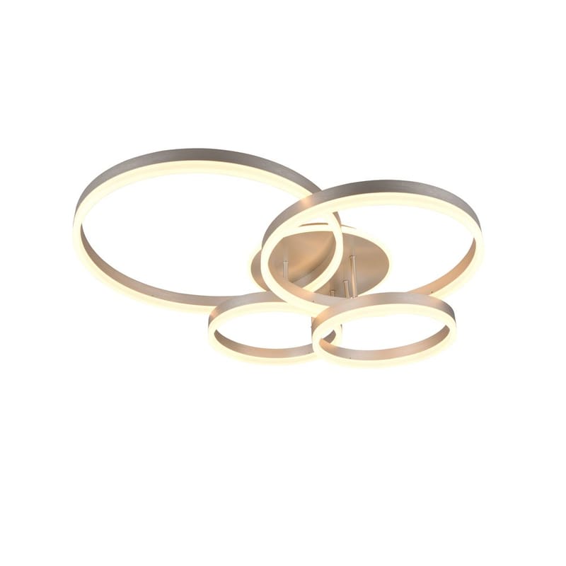 Taklampe TRIO Drake, Børstet stål