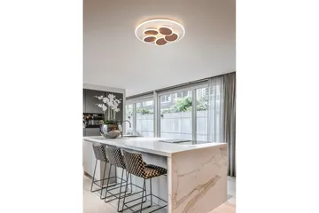 Taklampe TRIO Mandala Varm grå/kaffebrun - Varm grå/kaffebrun - Belysning - Innendørsbelysning & Lamper - Taklampe - Takplafond