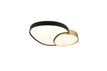 Taklampe TRIO Rise 77 cm, Svart/gull