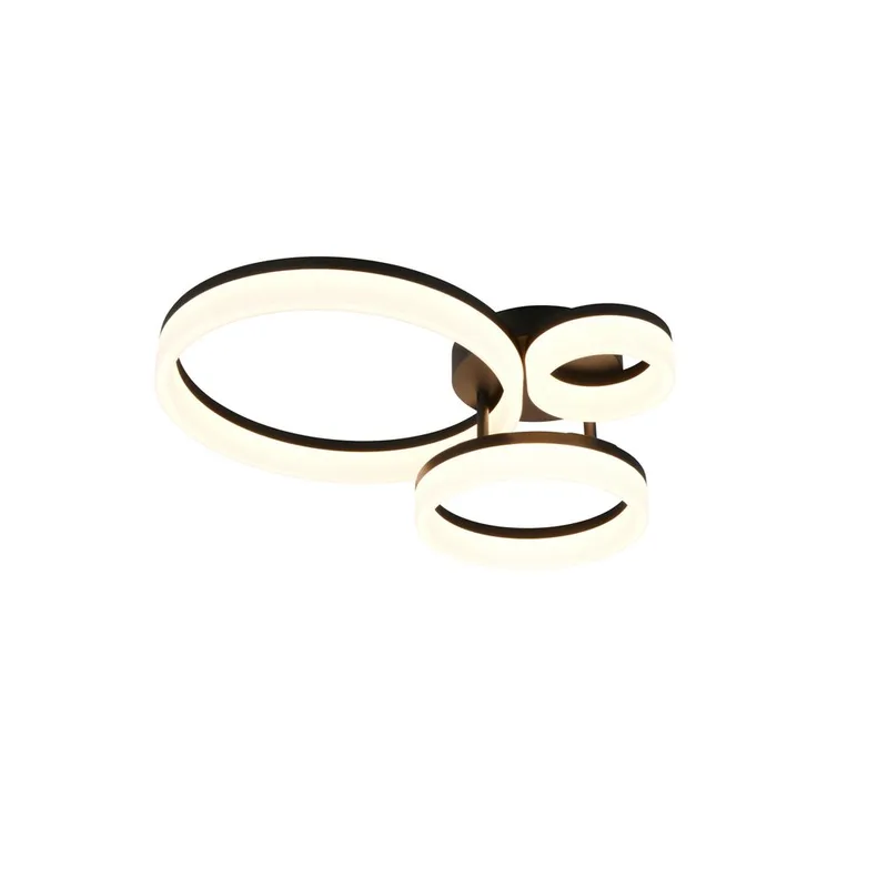 Taklampe TRIO Scope, 3 lamper, Matt svart