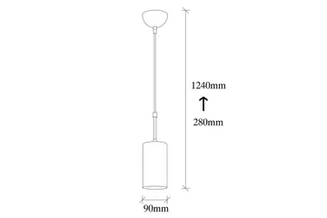 Taklampe Tyrel Gull / Svart Enkeltkontakt - Enkeltkontakt - Belysning - Innendørsbelysning & Lamper - Taklampe - Kjøkkenlampe & taklampe kjøkken