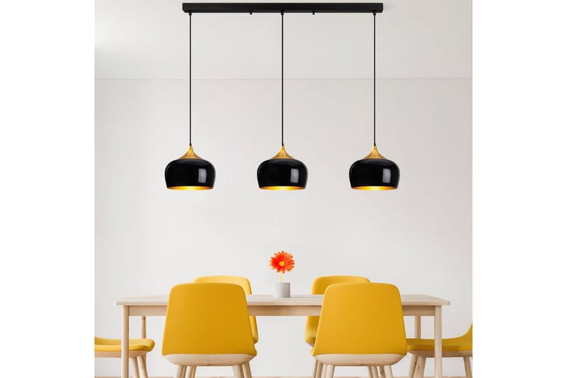 Taklampe Valen Svart - Svart - Belysning - Innendørsbelysning & Lamper - Taklampe - Kjøkkenlampe & taklampe kjøkken