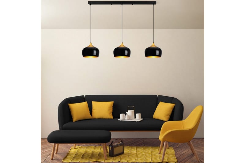 Taklampe Valen Svart - Svart - Belysning - Innendørsbelysning & Lamper - Taklampe - Kjøkkenlampe & taklampe kjøkken