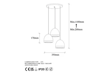 Taklampe Venor Rund Vintage - Kobber - Belysning - Innendørsbelysning & Lamper - Taklampe - Kjøkkenlampe & taklampe kjøkken