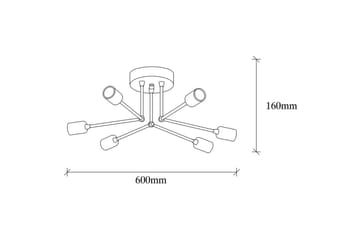 Taklampe Vilsa Svart - Svart - Belysning - Innendørsbelysning & Lamper - Taklampe - Takplafond