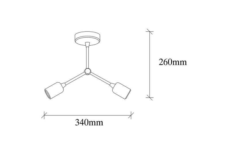 Taklampe Vilsa Svart - Svart - Belysning - Innendørsbelysning & Lamper - Taklampe - Takplafond