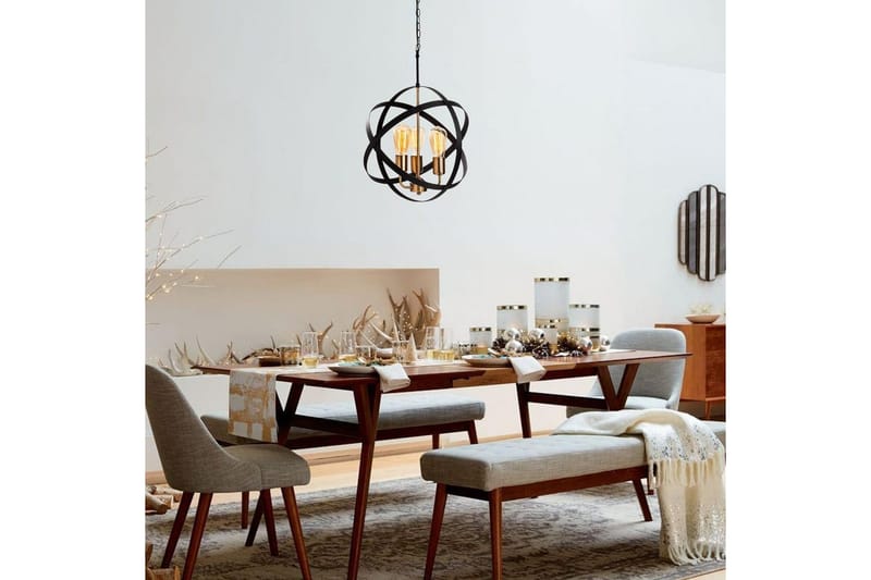 Taklampe Voroa Gull / Svart - Gull / Svart - Belysning - Innendørsbelysning & Lamper - Taklampe - Kjøkkenlampe & taklampe kjøkken
