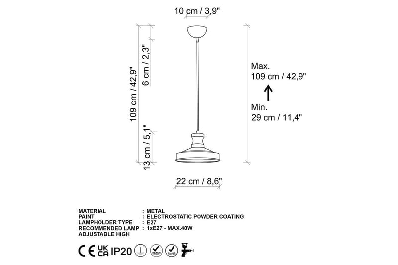 Taklampe Westglen Gold - Gull - Belysning - Innendørsbelysning & Lamper - Taklampe - Kjøkkenlampe & taklampe kjøkken