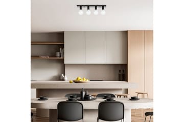 Taklampe Wostra Svart / Hvit - Svart / Hvit - Belysning - Innendørsbelysning & Lamper - Taklampe - Takplafond