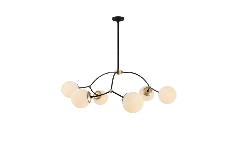 Taklampe Yenda Hvit / Svart, Svart/Hvit