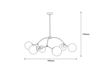 Taklampe Yenda Hvit / Svart - Svart/Hvit - Belysning - Innendørsbelysning & Lamper - Taklampe - Kjøkkenlampe & taklampe kjøkken